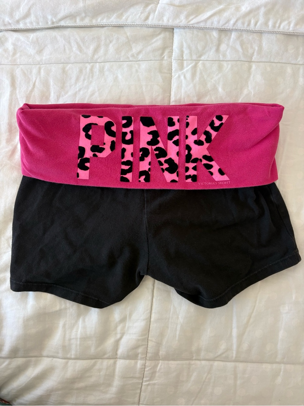Y2K pink fold over shorts